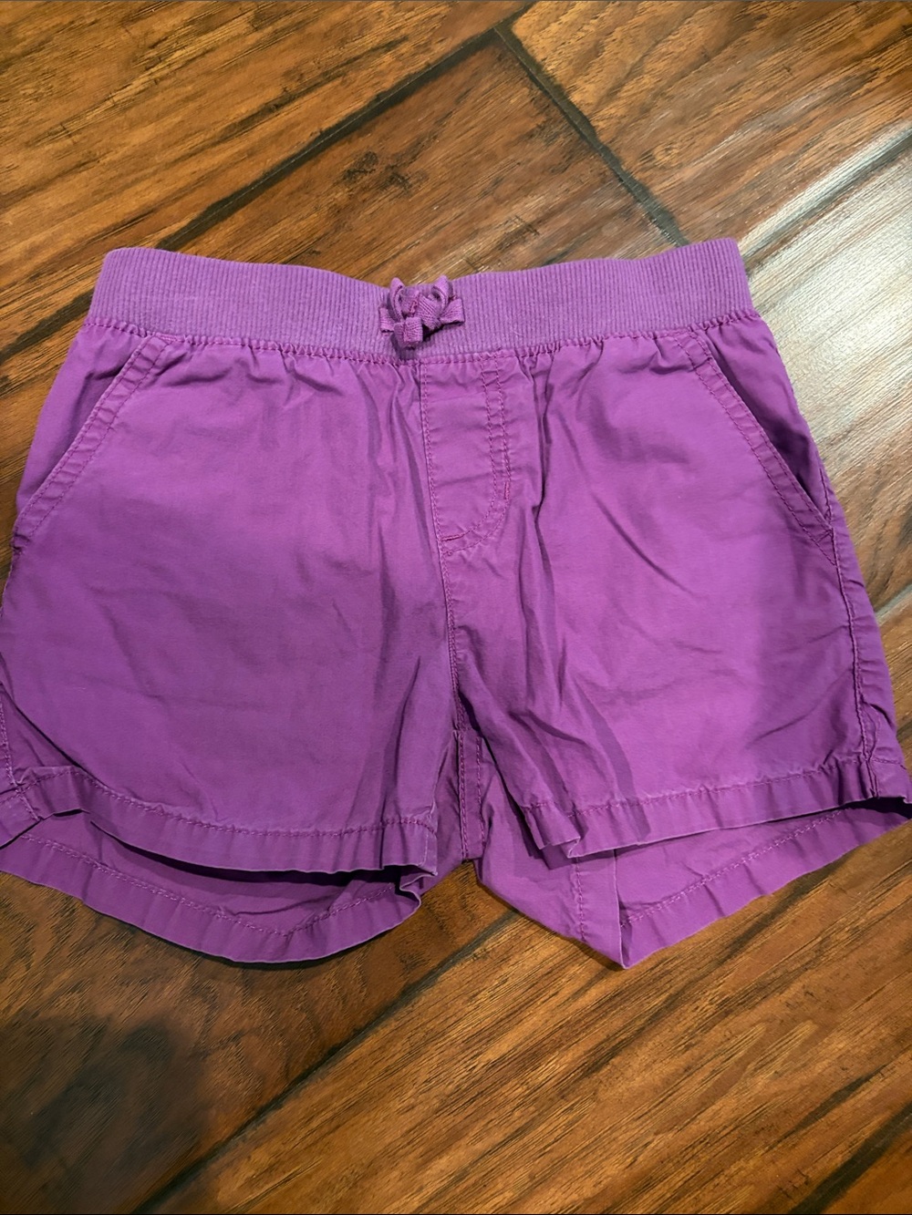 The Children's Place Purple Drawstring Ruffle Hem Athletic Shorts
